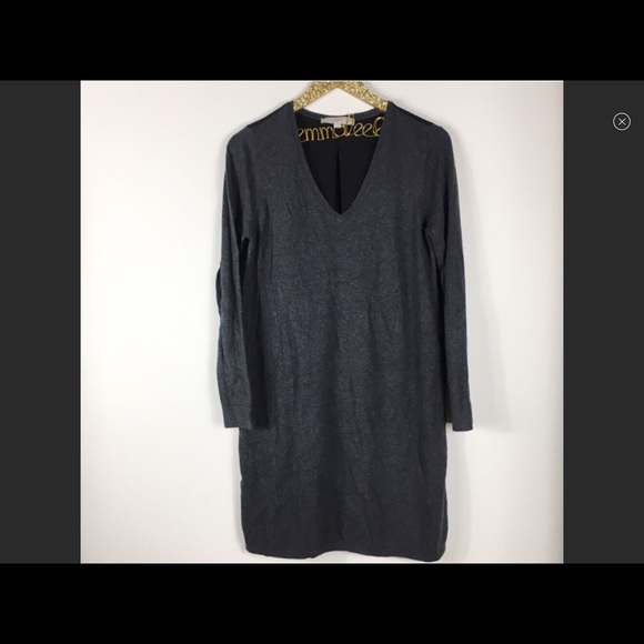 Loft Grey & Black Mixed Sweater Dress - Picture 2 of 4